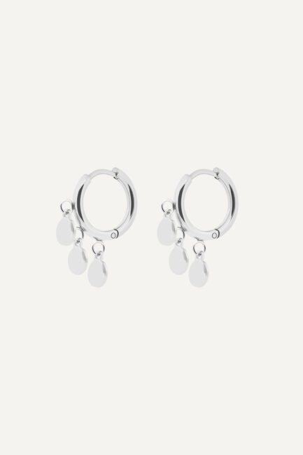 Cercei din Stainless Steel Marizzo Coins Hoop