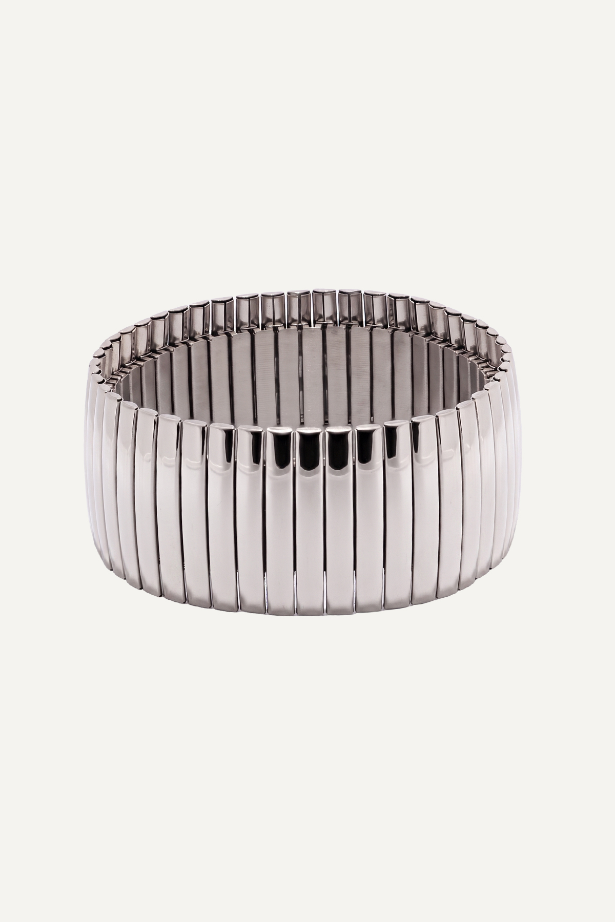 Bratara-din-inox-Marizzo-Elastic-Bangle-Silver-PR-01 Brățară Elastic Bangle Silver din inox argintiu, design tip manșetă striată - Marizzo