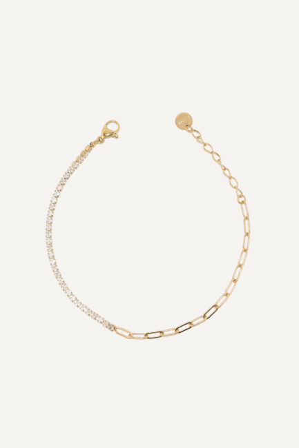 Brățară Tennis White Gold din inox cu pietre zirconia - Marizzo