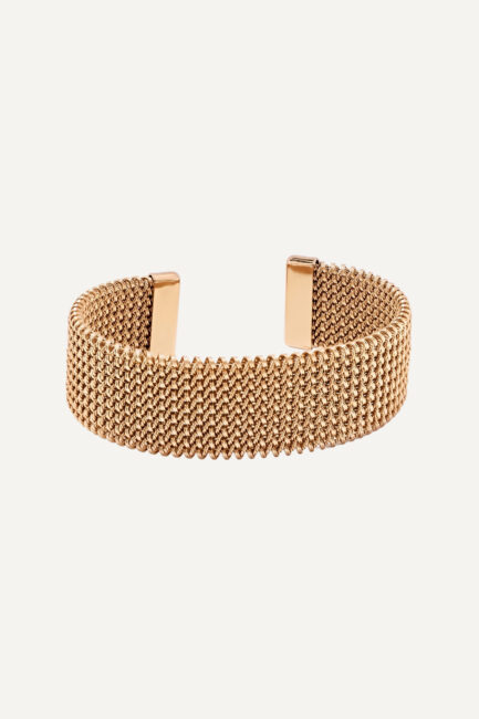 Brățară Texture Gold din inox auriu cu suprafață texturată - Marizzo
