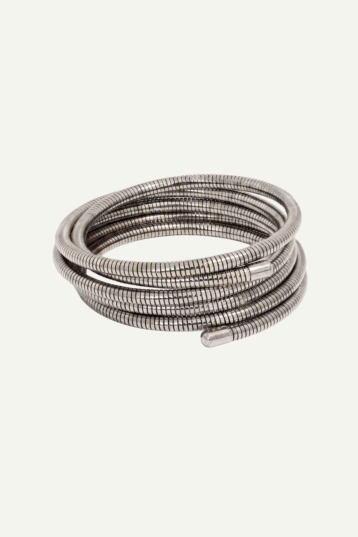 Bratara-din-otel-inoxidabil-Marizzo-Spiral-Silver-PR-01 Brățară Spirală Silver din inox argintiu cu design wrap înfășurat - Marizzo