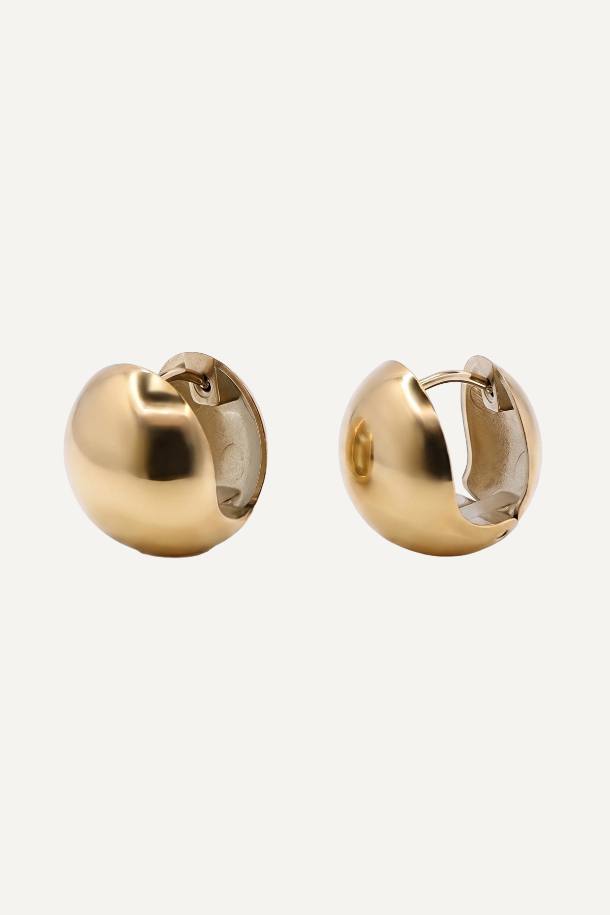 Cercei-din-inox-Marizzo-Ball-Gold-PR-01 Cercei Ball Gold din inox auriu, design rotund tip huggie - Marizzo