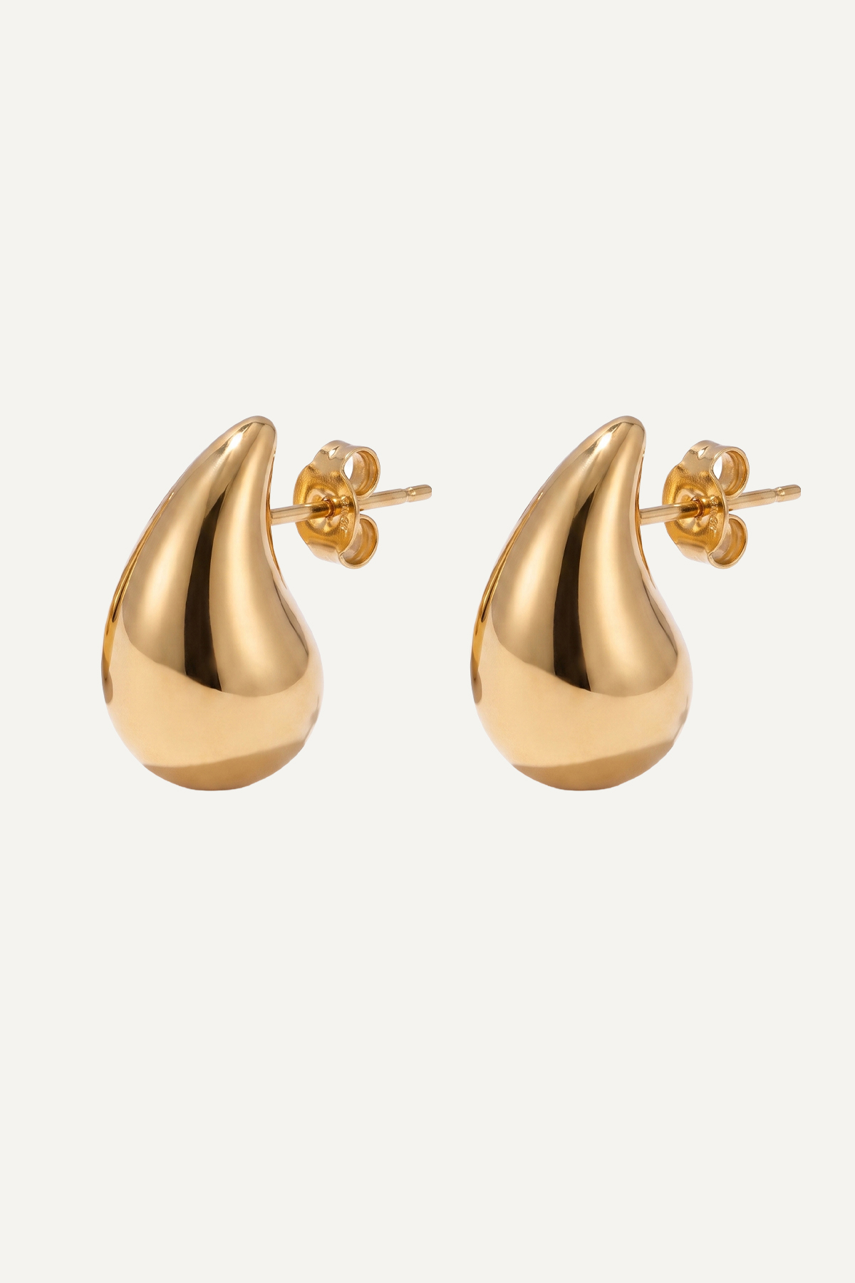 Cercei-din-otel-inoxidabil-Marizzo-Small-Waterdrop-Gold-PR-01 Cercei Small Waterdrop Gold din inox auriu, design mini tip picătură - Marizzo
