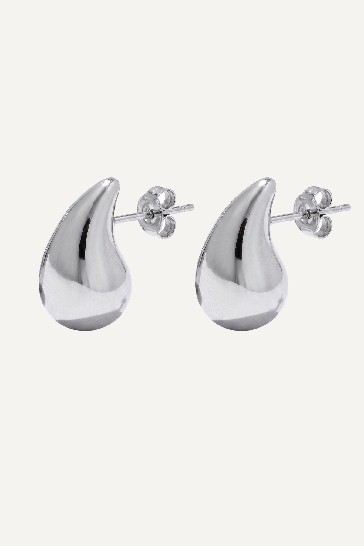 Cercei-din-otel-inoxidabil-Marizzo-Small-Waterdrop-PR-01 Cercei Small Waterdrop Silver din inox argintiu, design mini tip picătură - Marizzo